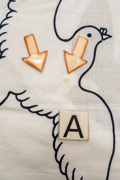 画像20: O0624X 女性用浴衣（日本製）  綿麻 白, 花 【中古】【USED】【リサイクル】 ★★☆☆☆【O0624X】 (20)