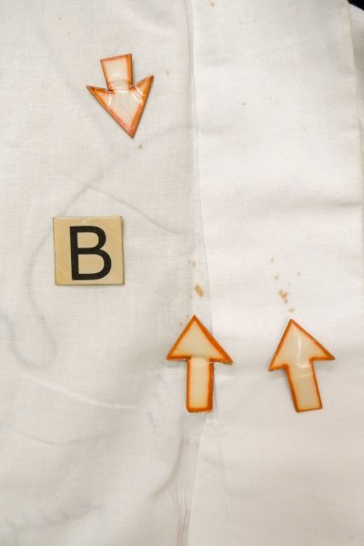 画像21: O0624X 女性用浴衣（日本製）  綿麻 白, 花 【中古】【USED】【リサイクル】 ★★☆☆☆【O0624X】 (21)