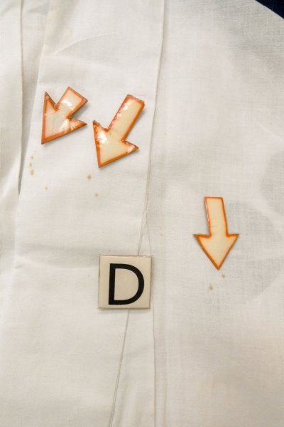 画像23: O0624X 女性用浴衣（日本製）  綿麻 白, 花 【中古】【USED】【リサイクル】 ★★☆☆☆【O0624X】 (23)