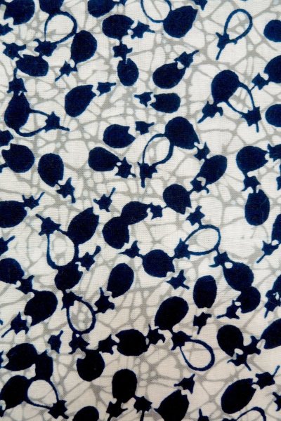 画像6: O0624Z 女性用浴衣（日本製）  綿 白, 氷割 【中古】【USED】【リサイクル】 ★☆☆☆☆【O0624Z】 (6)