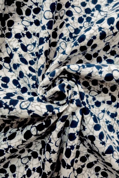 画像11: O0624Z 女性用浴衣（日本製）  綿 白, 氷割 【中古】【USED】【リサイクル】 ★☆☆☆☆【O0624Z】 (11)