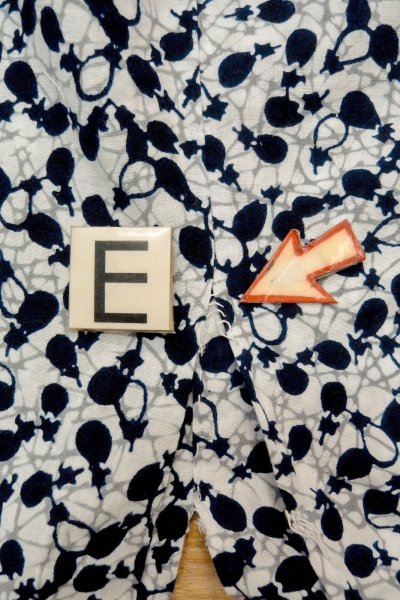 画像18: O0624Z 女性用浴衣（日本製）  綿 白, 氷割 【中古】【USED】【リサイクル】 ★☆☆☆☆【O0624Z】 (18)