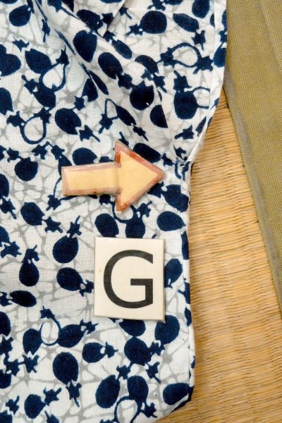 画像20: O0624Z 女性用浴衣（日本製）  綿 白, 氷割 【中古】【USED】【リサイクル】 ★☆☆☆☆【O0624Z】 (20)