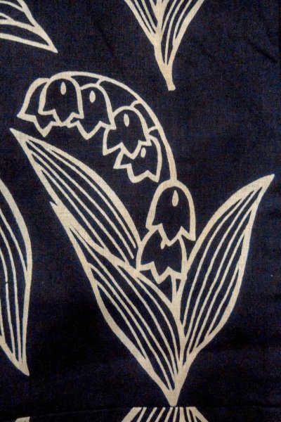 画像5: O0625B 女性用浴衣（日本製）  綿麻 深い藍,  【中古】【USED】【リサイクル】 ★★☆☆☆【O0625B】 (5)