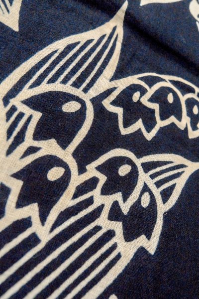 画像9: O0625B 女性用浴衣（日本製）  綿麻 深い藍,  【中古】【USED】【リサイクル】 ★★☆☆☆【O0625B】 (9)