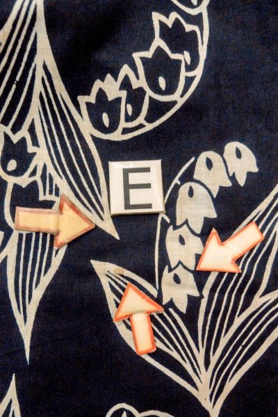 画像18: O0625B 女性用浴衣（日本製）  綿麻 深い藍,  【中古】【USED】【リサイクル】 ★★☆☆☆【O0625B】 (18)