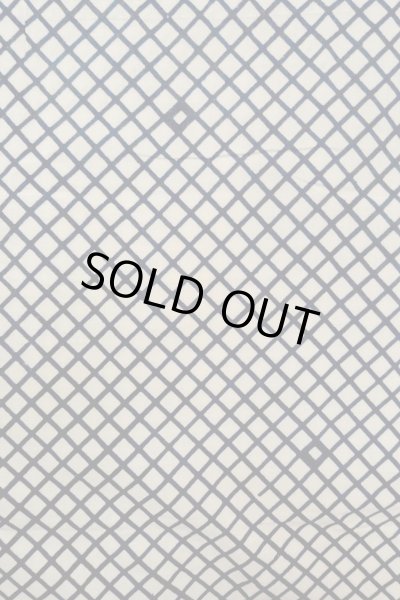 画像4: O0625C 女性用浴衣（日本製）  綿麻 深い藍, チェック柄 【中古】【USED】【リサイクル】 ★★☆☆☆【O0625C】 (4)