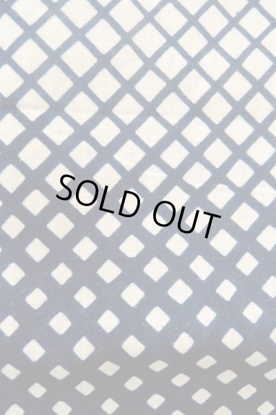 画像8: O0625C 女性用浴衣（日本製）  綿麻 深い藍, チェック柄 【中古】【USED】【リサイクル】 ★★☆☆☆【O0625C】 (8)