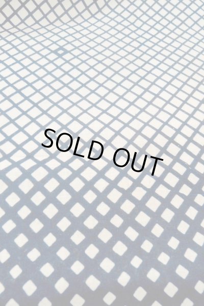 画像12: O0625C 女性用浴衣（日本製）  綿麻 深い藍, チェック柄 【中古】【USED】【リサイクル】 ★★☆☆☆【O0625C】 (12)