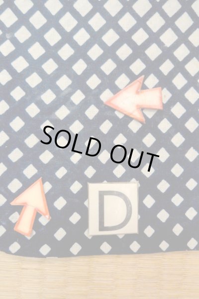 画像19: O0625C 女性用浴衣（日本製）  綿麻 深い藍, チェック柄 【中古】【USED】【リサイクル】 ★★☆☆☆【O0625C】 (19)