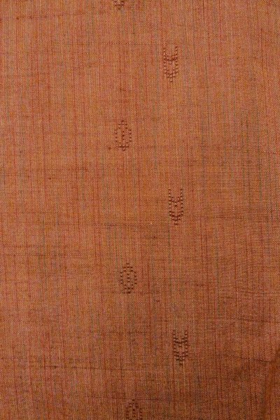 画像5: O0711D 女性用紬  シルク（正絹） 灰色がかった朱赤, 線 【中古】【USED】【リサイクル】 ★★★★☆【O0711D】 (5)