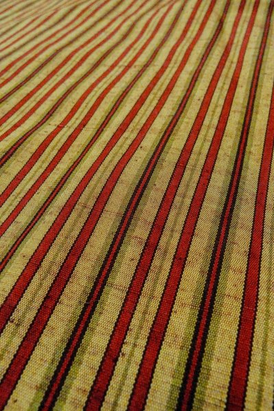 画像8: O0711G 女性用紬  シルク（正絹） マルチカラー, 縞 【中古】【USED】【リサイクル】 ★★★☆☆【O0711G】 (8)