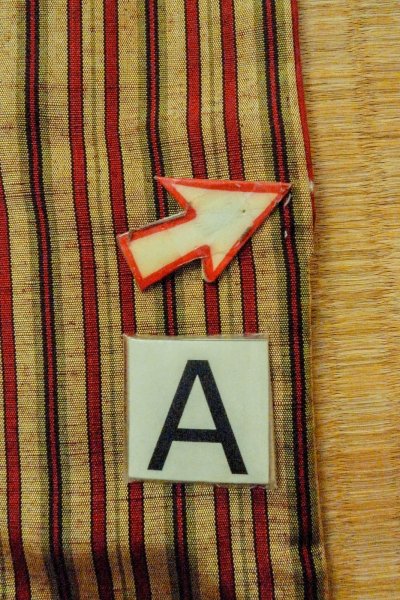 画像14: O0711G 女性用紬  シルク（正絹） マルチカラー, 縞 【中古】【USED】【リサイクル】 ★★★☆☆【O0711G】 (14)