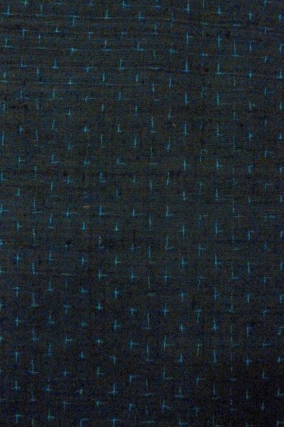 画像6: O0711H 女性用紬 石下結城紬 シルク（正絹） 黒, 亀甲 【中古】【USED】【リサイクル】 ★★★★☆【O0711H】 (6)