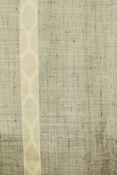 画像4: O0711J 女性用紬  シルク（正絹） 薄い灰色, 菱 【中古】【USED】【リサイクル】 ★★☆☆☆【O0711J】 (4)