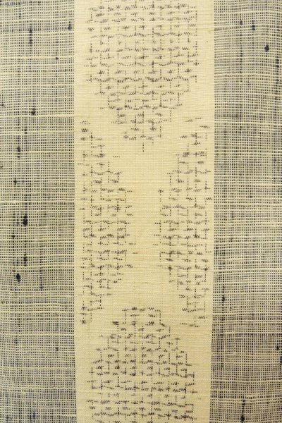 画像7: O0711J 女性用紬  シルク（正絹） 薄い灰色, 菱 【中古】【USED】【リサイクル】 ★★☆☆☆【O0711J】 (7)