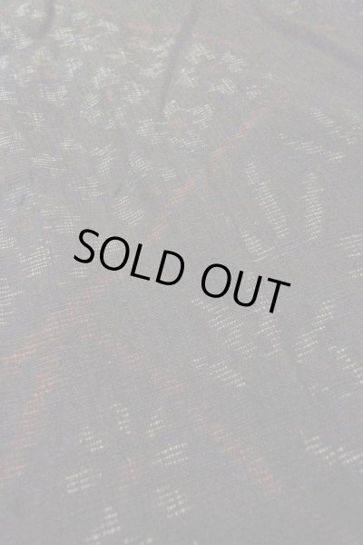 画像10: O0711K 女性用紬  シルク（正絹） 黒, 花 【中古】【USED】【リサイクル】 ★★★★☆【O0711K】 (10)