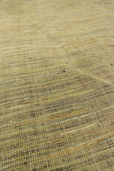 画像10: O0711L 女性用紬  シルク（正絹） 灰色がかったマルチカラー, 線 【中古】【USED】【リサイクル】 ★★★★☆【O0711L】 (10)