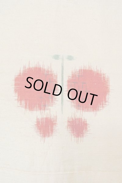 画像5: O0711P 女性用紬  シルク（正絹） オフ　ホワイト, 蝶々 【中古】【USED】【リサイクル】 ★★☆☆☆【O0711P】 (5)