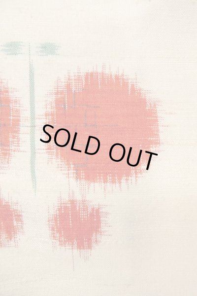 画像6: O0711P 女性用紬  シルク（正絹） オフ　ホワイト, 蝶々 【中古】【USED】【リサイクル】 ★★☆☆☆【O0711P】 (6)