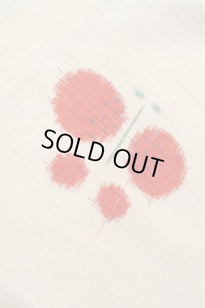 画像8: O0711P 女性用紬  シルク（正絹） オフ　ホワイト, 蝶々 【中古】【USED】【リサイクル】 ★★☆☆☆【O0711P】 (8)