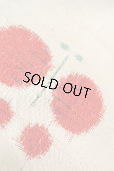 画像9: O0711P 女性用紬  シルク（正絹） オフ　ホワイト, 蝶々 【中古】【USED】【リサイクル】 ★★☆☆☆【O0711P】 (9)