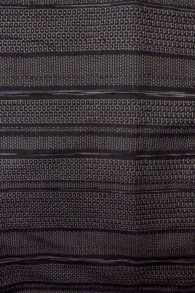 画像4: O0711T 女性用紬  シルク（正絹） 黒, 亀甲 【中古】【USED】【リサイクル】 ★★★★☆【O0711T】 (4)