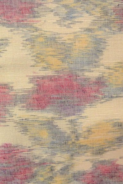 画像6: O0711U 女性用紬  シルク（正絹） オフ　ホワイト, 花 【中古】【USED】【リサイクル】 ★★★☆☆【O0711U】 (6)