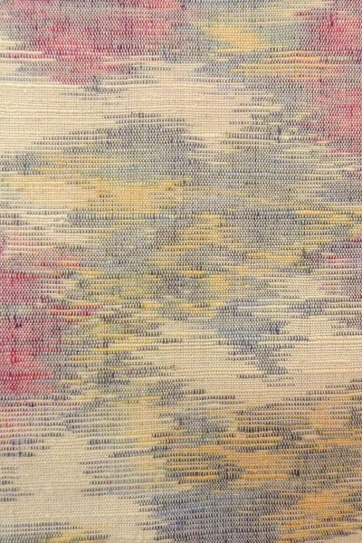 画像7: O0711U 女性用紬  シルク（正絹） オフ　ホワイト, 花 【中古】【USED】【リサイクル】 ★★★☆☆【O0711U】 (7)