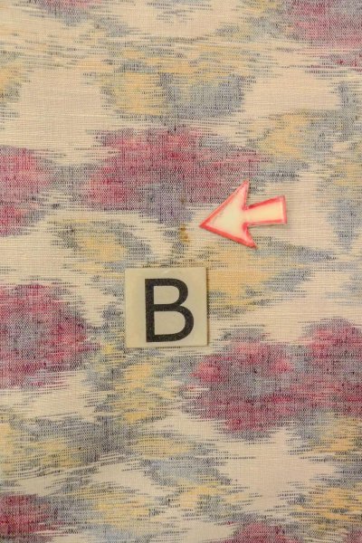 画像15: O0711U 女性用紬  シルク（正絹） オフ　ホワイト, 花 【中古】【USED】【リサイクル】 ★★★☆☆【O0711U】 (15)