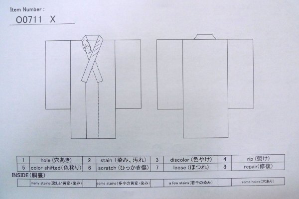 画像13: O0711X 女性用紬  シルク（正絹） 深いマルチカラー, 鳥 【中古】【USED】【リサイクル】 ★★★☆☆【O0711X】 (13)