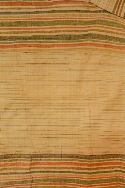 画像3: O0712A 女性用紬  シルク（正絹） ベージュ, 線 【中古】【USED】【リサイクル】 ★☆☆☆☆【O0712A】 (3)