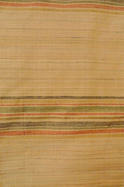 画像4: O0712A 女性用紬  シルク（正絹） ベージュ, 線 【中古】【USED】【リサイクル】 ★☆☆☆☆【O0712A】 (4)