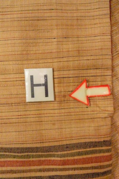 画像18: O0712A 女性用紬  シルク（正絹） ベージュ, 線 【中古】【USED】【リサイクル】 ★☆☆☆☆【O0712A】 (18)