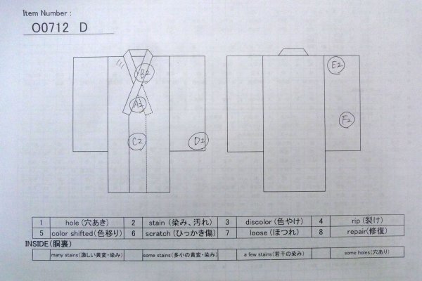 画像13: O0712D 女性用織  シルク（正絹） 珊瑚色, 花 【中古】【USED】【リサイクル】 ★★★☆☆【O0712D】 (13)
