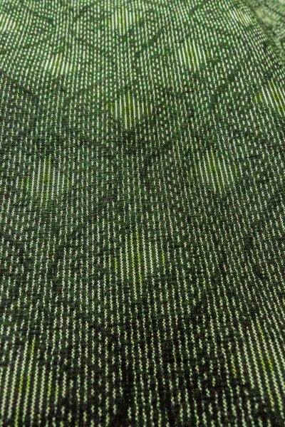 画像6: O0718A 女性用紬  シルク（正絹） 深い緑色, 立涌 【中古】【USED】【リサイクル】 ★★★☆☆【O0718A】 (6)