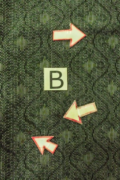 画像10: O0718A 女性用紬  シルク（正絹） 深い緑色, 立涌 【中古】【USED】【リサイクル】 ★★★☆☆【O0718A】 (10)