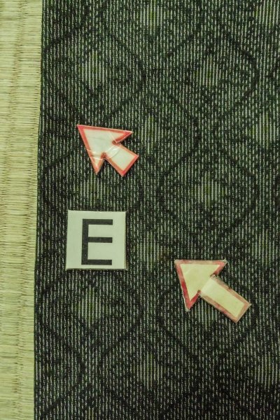 画像13: O0718A 女性用紬  シルク（正絹） 深い緑色, 立涌 【中古】【USED】【リサイクル】 ★★★☆☆【O0718A】 (13)