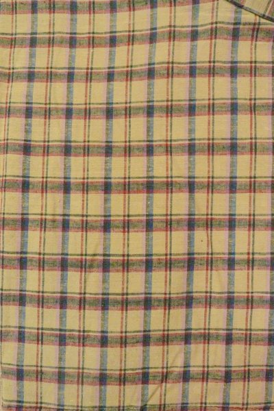 画像3: O0718B 女性用紬  シルク（正絹） ベージュ, チェック柄 【中古】【USED】【リサイクル】 ★☆☆☆☆【O0718B】 (3)