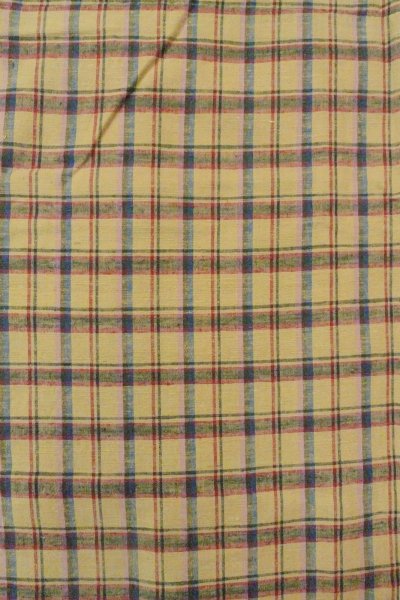 画像4: O0718B 女性用紬  シルク（正絹） ベージュ, チェック柄 【中古】【USED】【リサイクル】 ★☆☆☆☆【O0718B】 (4)