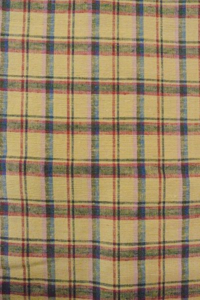 画像5: O0718B 女性用紬  シルク（正絹） ベージュ, チェック柄 【中古】【USED】【リサイクル】 ★☆☆☆☆【O0718B】 (5)