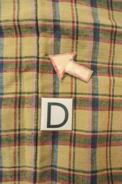 画像17: O0718B 女性用紬  シルク（正絹） ベージュ, チェック柄 【中古】【USED】【リサイクル】 ★☆☆☆☆【O0718B】 (17)