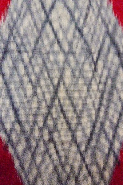 画像6: O0718D 女性用織  シルク(正絹) 灰色, 幾何学模様 【中古】【USED】【リサイクル】 ★☆☆☆☆【O0718D】 (6)