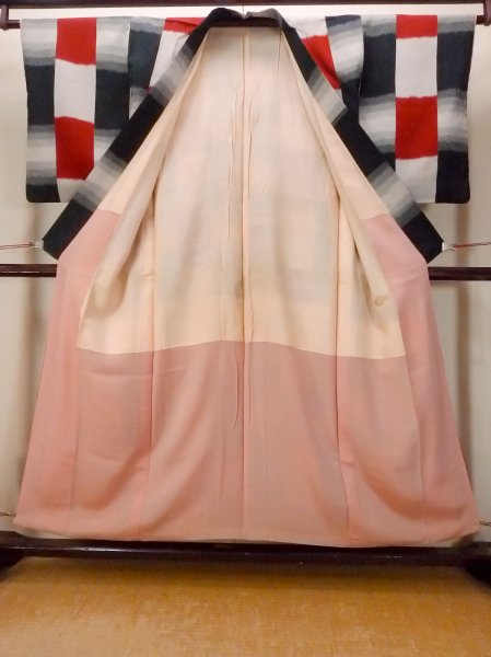 画像2: O0718E 女性用織  シルク（正絹） マルチカラー, チェック柄 【中古】【USED】【リサイクル】 ★★☆☆☆【O0718E】 (2)