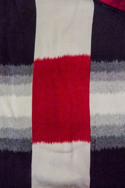 画像3: O0718E 女性用織  シルク（正絹） マルチカラー, チェック柄 【中古】【USED】【リサイクル】 ★★☆☆☆【O0718E】 (3)