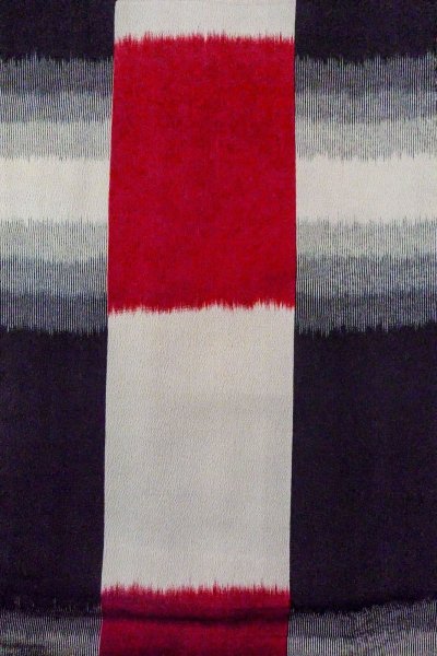 画像4: O0718E 女性用織  シルク（正絹） マルチカラー, チェック柄 【中古】【USED】【リサイクル】 ★★☆☆☆【O0718E】 (4)