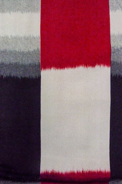 画像5: O0718E 女性用織  シルク（正絹） マルチカラー, チェック柄 【中古】【USED】【リサイクル】 ★★☆☆☆【O0718E】 (5)