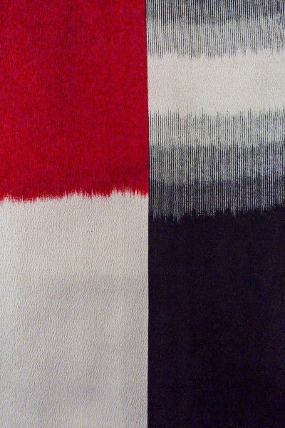 画像6: O0718E 女性用織  シルク（正絹） マルチカラー, チェック柄 【中古】【USED】【リサイクル】 ★★☆☆☆【O0718E】 (6)