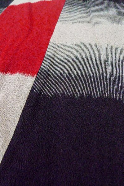 画像8: O0718E 女性用織  シルク（正絹） マルチカラー, チェック柄 【中古】【USED】【リサイクル】 ★★☆☆☆【O0718E】 (8)