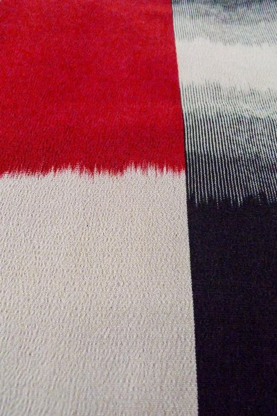 画像9: O0718E 女性用織  シルク（正絹） マルチカラー, チェック柄 【中古】【USED】【リサイクル】 ★★☆☆☆【O0718E】 (9)